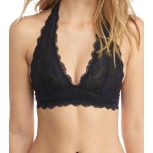 Free People lace halter bralette.